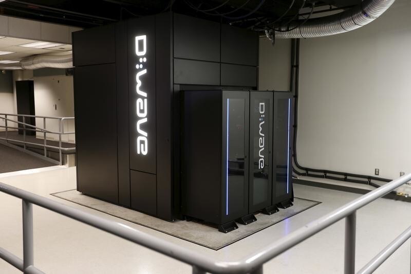 A D-Wave 2X quantum computer is pictured during a media tour of the Quantum Artificial Intelligence Laboratory (QuAIL) at NASA Ames Research Center in Mountain View, California, December 8, 2015. Housed inside the NASA Advanced Supercomputing (NAS) facility, the 1,097-qubit system is the largest quantum annealer in the world and a joint collaboration between NASA, Google, and the Universities Space Research Association (USRA).
