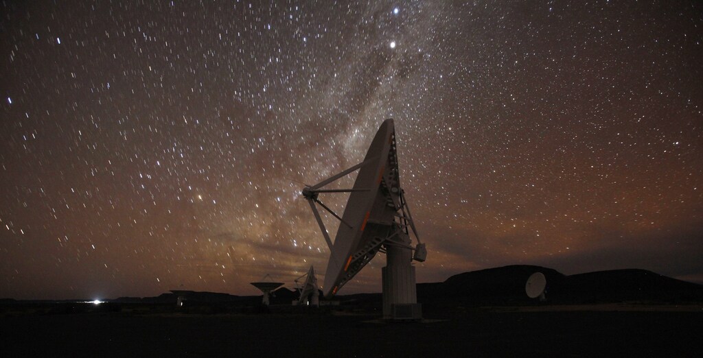 Radio telescopes at the proposed South African site for the SKA telescope.