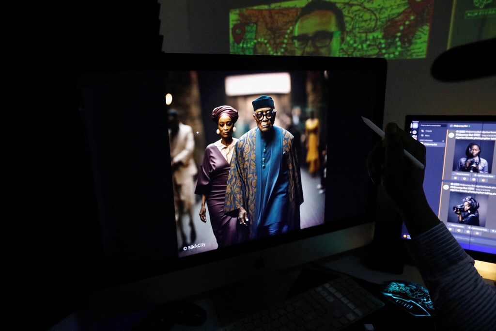 Nigerian artist Malik Afegbua creates hyper-realistic pictures of African elderly people, using artificial intelligence.