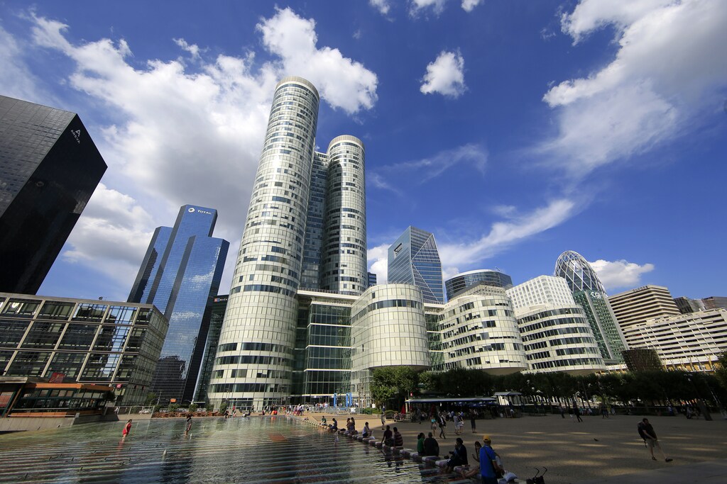 iew of the Coeur Defense office complex at La Defense, the financial and business district west of Paris July 25, 2014.