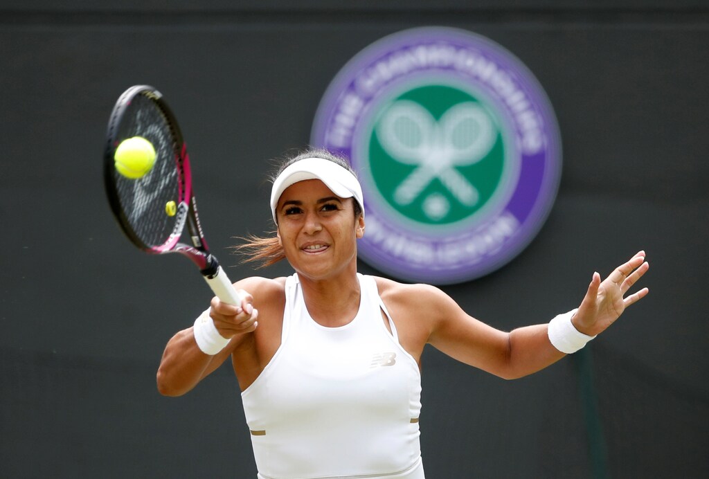 Tennis - Wimbledon - All England Lawn Tennis and Croquet Club, London, Britain - July 3, 2019 Britain's Heather Watson in action during her second round match against Estonia's Anett Kontaveit REUTERS/Carl Recine - RC1D7D4A90A0