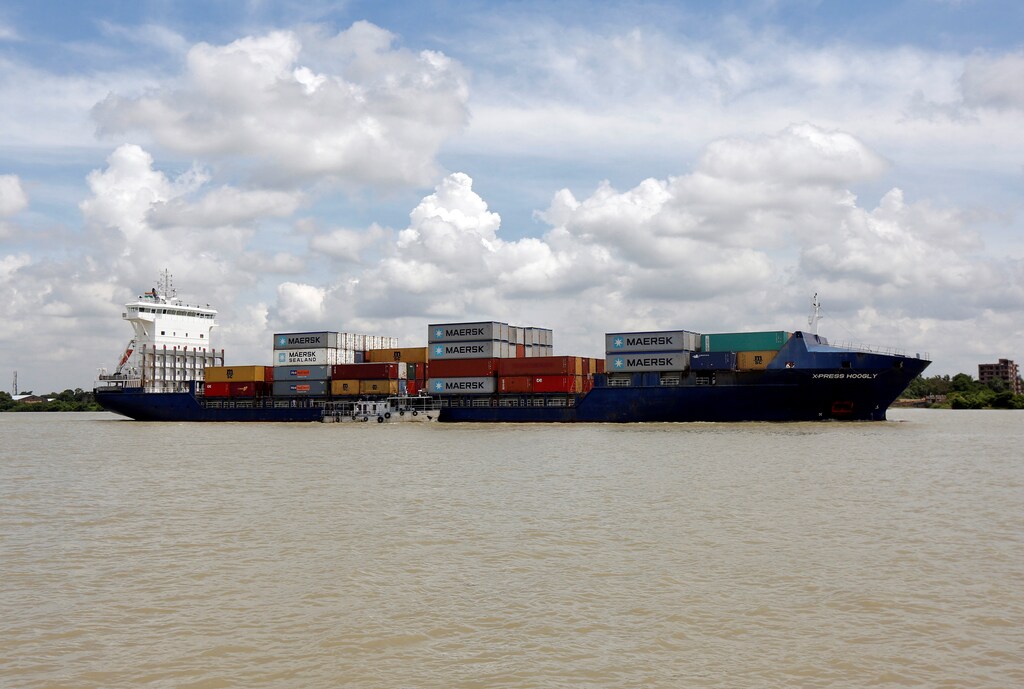 A cargo ship is pictured as it approaches Kidderpore Docks in Kolkata, India, June 30, 2016. REUTERS/Rupak De Chowdhuri/File photo - S1BEUBLCOFAA