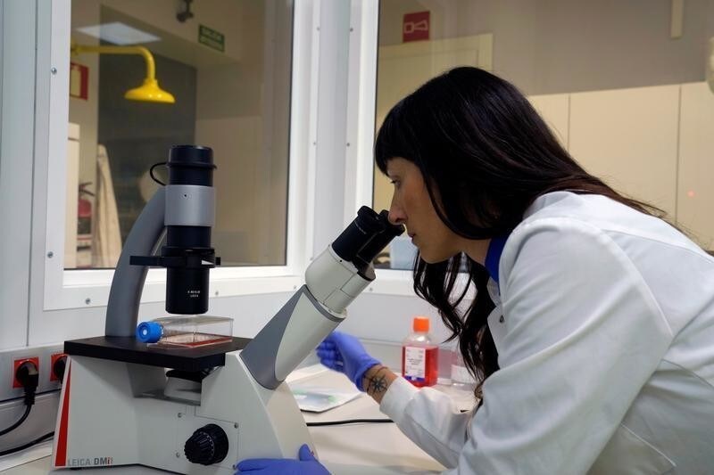 Mercedes Vila, co-founder of Biotech Foods, works in the company's laboratory in San Sebastian, Spain, June 19, 2019. REUTERS/Vincent West - RC132128C450