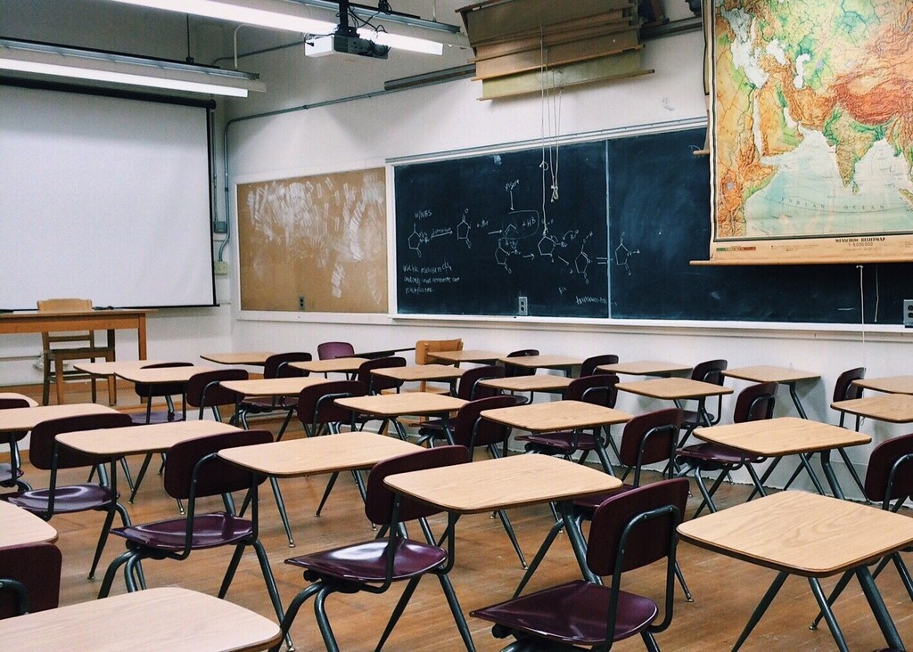 this is a school classroom. The World Health Organisation has released guidance on how to keep schools safe during COVID-19