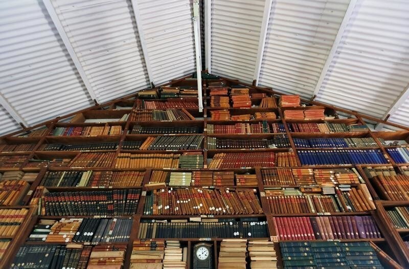 Volumes of observation records are seen inside the library at the Kodaikanal Solar Observatory, India, February 3, 2017. REUTERS/Danish Siddiqui SEARCH "SUN GAZING" FOR THIS STORY. SEARCH "WIDER IMAGE" FOR ALL STORIES. - RC17A082F020