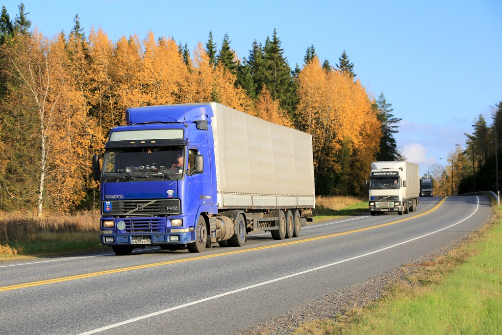 Heavy duty transport on the road