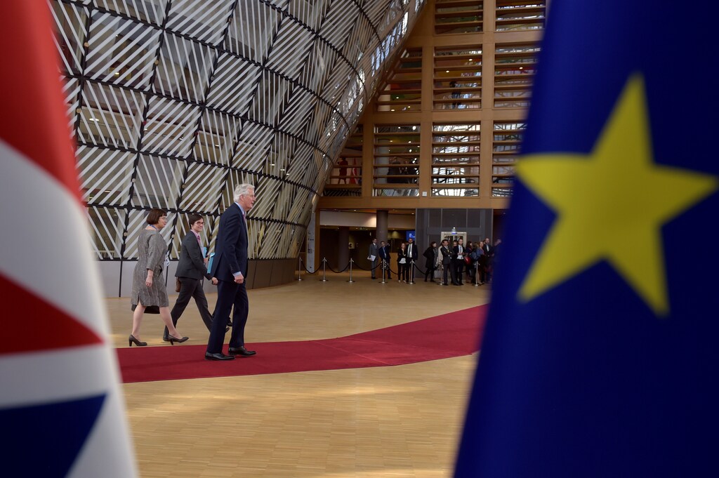 European Chief Negotiator for Brexit, Michel Barnier arrives at a EU summit in Brussels, Belgium April 29, 2017. REUTERS/Eric Vidal - RTS14FTE