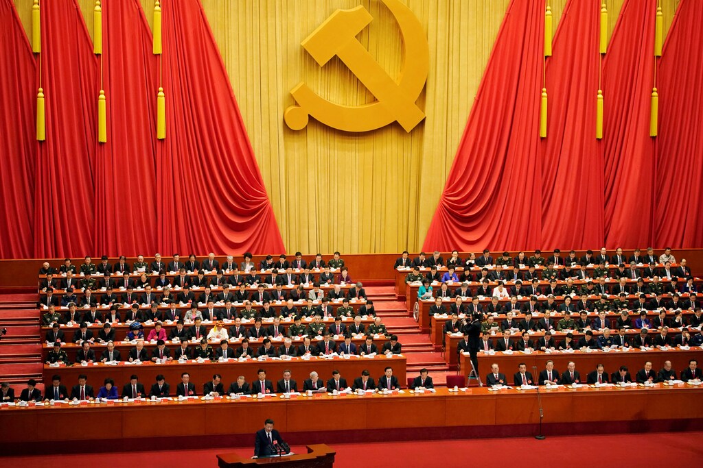 Chinese President Xi Jinping speaks during the opening session of the 19th National Congress of the Communist Party of China at the Great Hall of the People in Beijing, China October 18, 2017. REUTERS/Aly Song - RC1FD3D65580