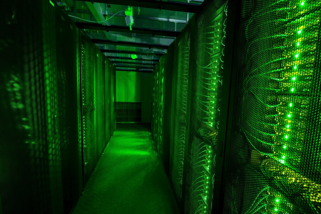 Servers for data storage in Iceland.