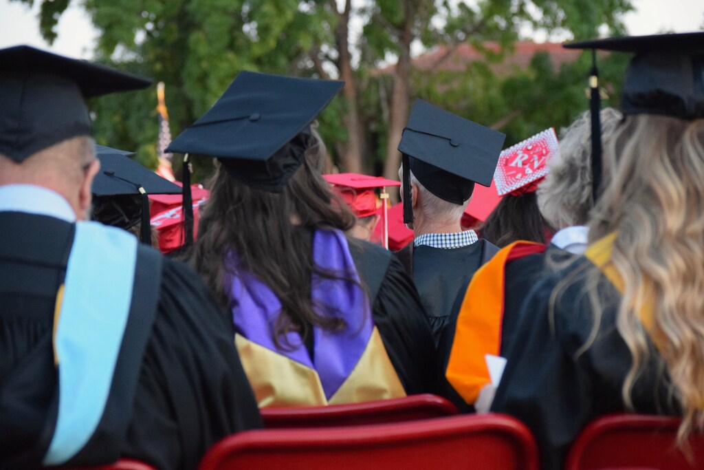 a group of college graduates on their graduation day