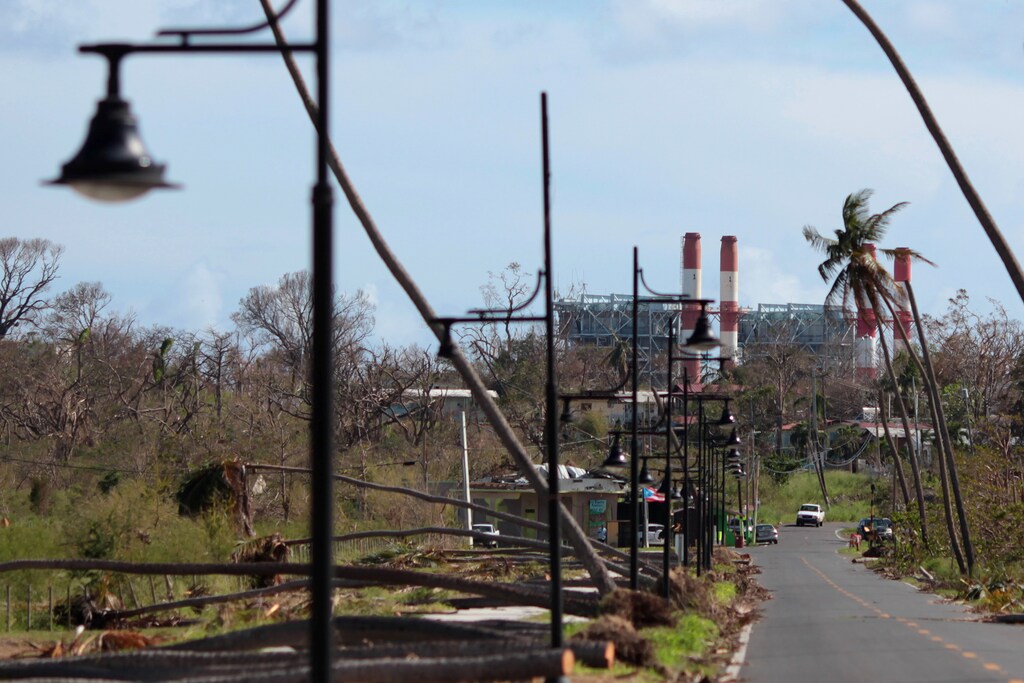 The Aguirre thermoelectric plant is seen days after Hurricane Maria hit Puerto Rico in Salinas, Puerto Rico September 29, 2017. Picture taken September 29, 2017. REUTERS/ Alvin Baez - RC1C8D302700