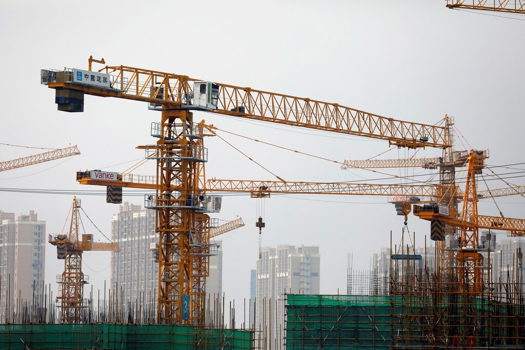 Cranes are seen at a construction site in Beijing, China July 16, 2020.
