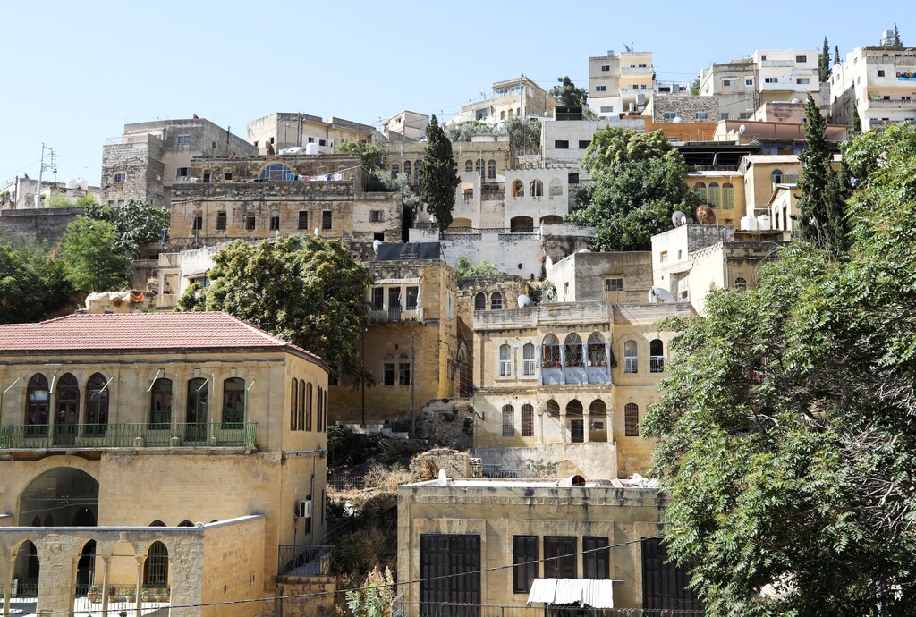 View of buildings in Salt, Jordan as UNESCO lists the city as a World Heritage Site, July 28, 2021