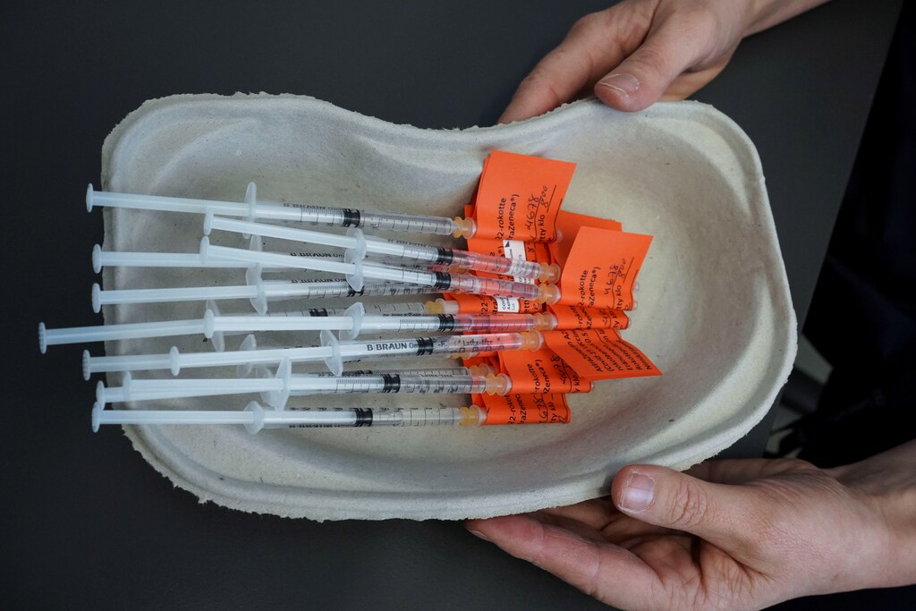 Syringes containing the AstraZeneca COVID-19 vaccine