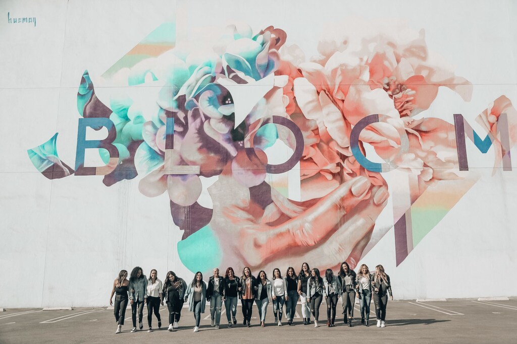 Empowering women and minorities at work; mural; women