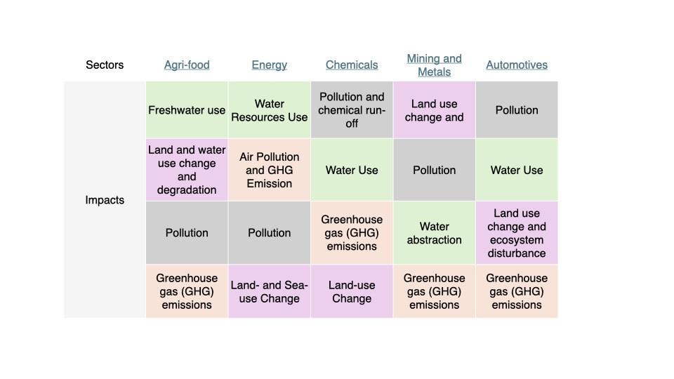 Business for nature, sector actions towards a nature-positive future