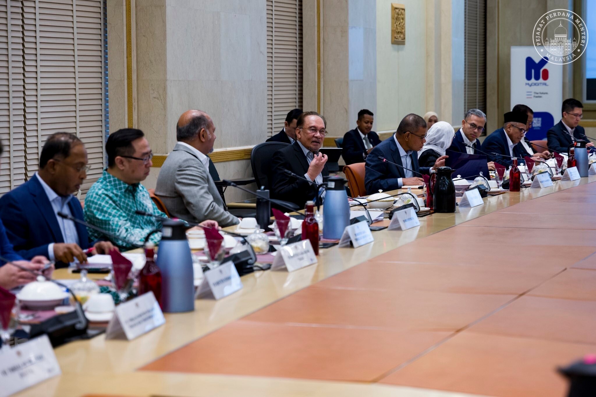 Malaysian Prime Minister Anwar Ibrahim, chairing the Digital Economy Council meeting in the administrative capital of Putrajaya, 23 Jun 2025
