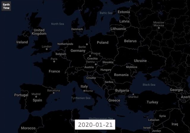 Spread of COVID-19 in Europe.
