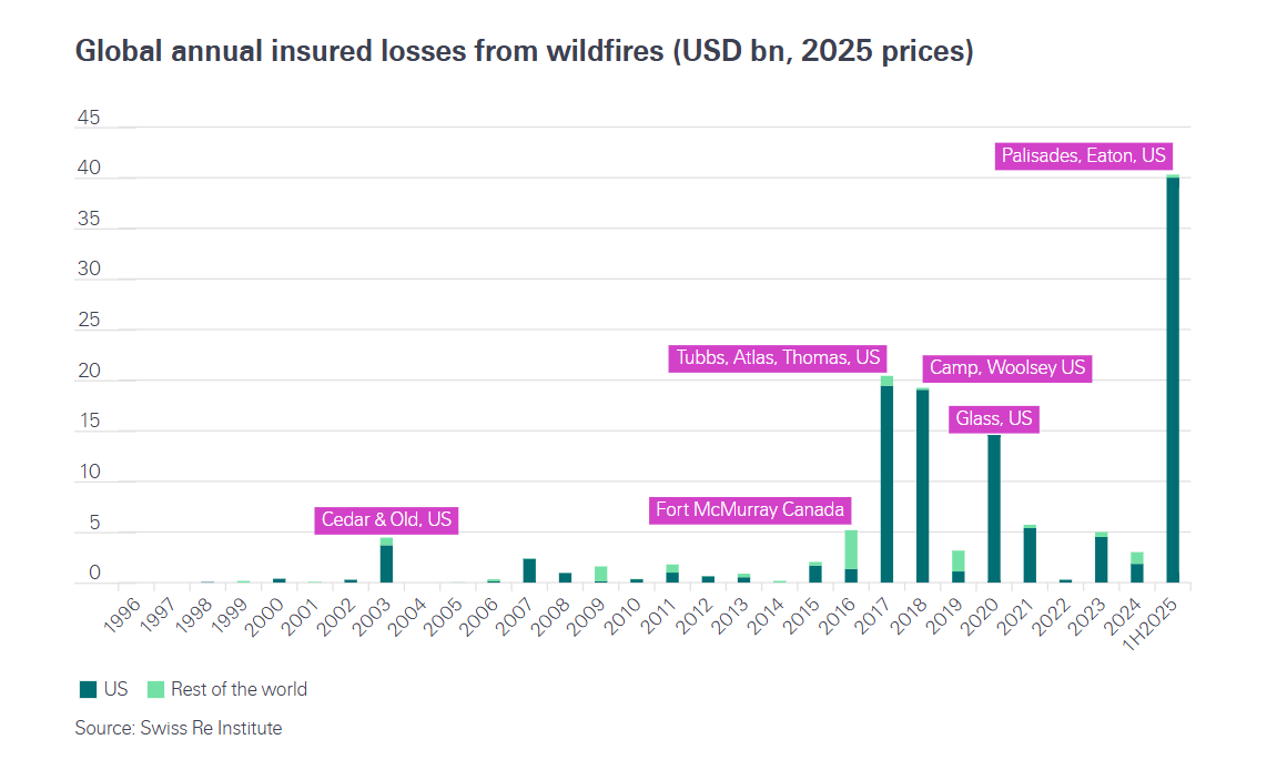 Wildfire-related damages are rising – but so are insured damages.