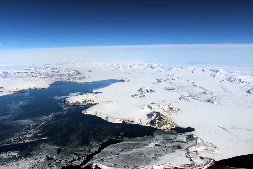 La partie la plus au nord de la péninsule Antarctique.