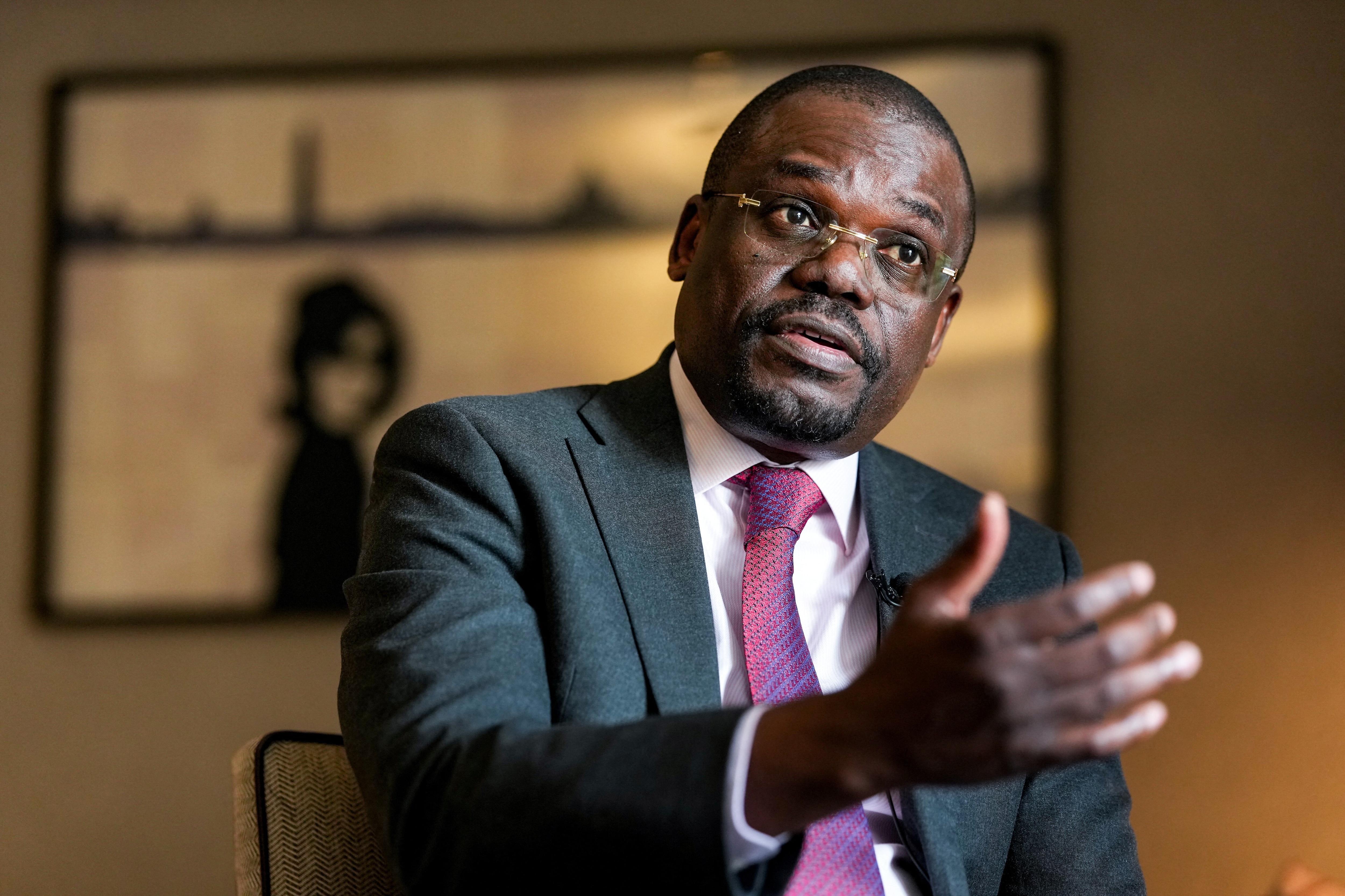 Jean Kaseya, Director General of the Africa CDC, during an interview at the Fairmont Hotel in Washington DC, US, 13 April 2026