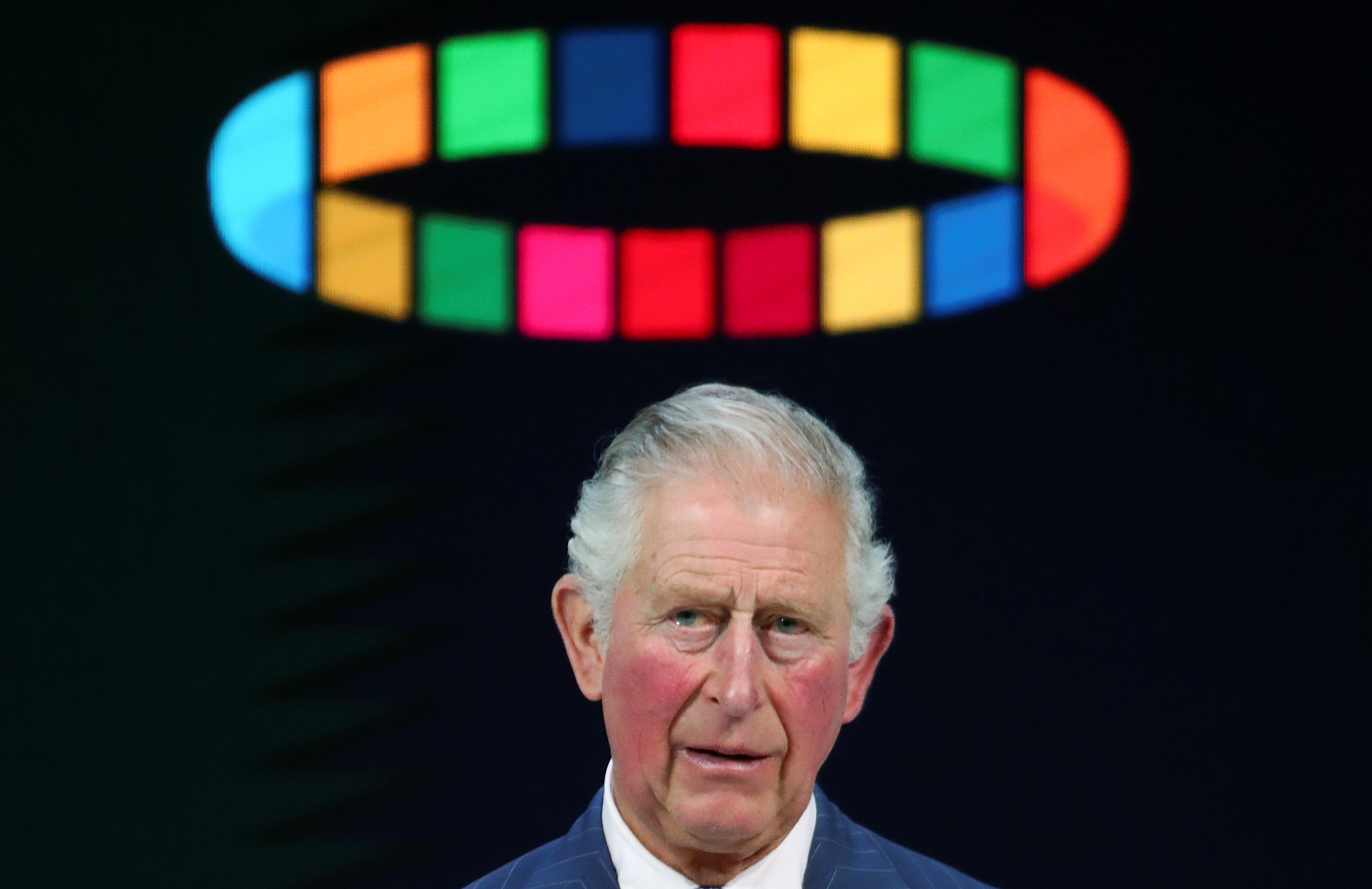 Britain's Prince Charles delivers a special address during the 50th World Economic Forum (WEF) annual meeting in Davos, Switzerland, January 22, 2020. REUTERS/Denis Balibouse - RC22LE9XW0VE