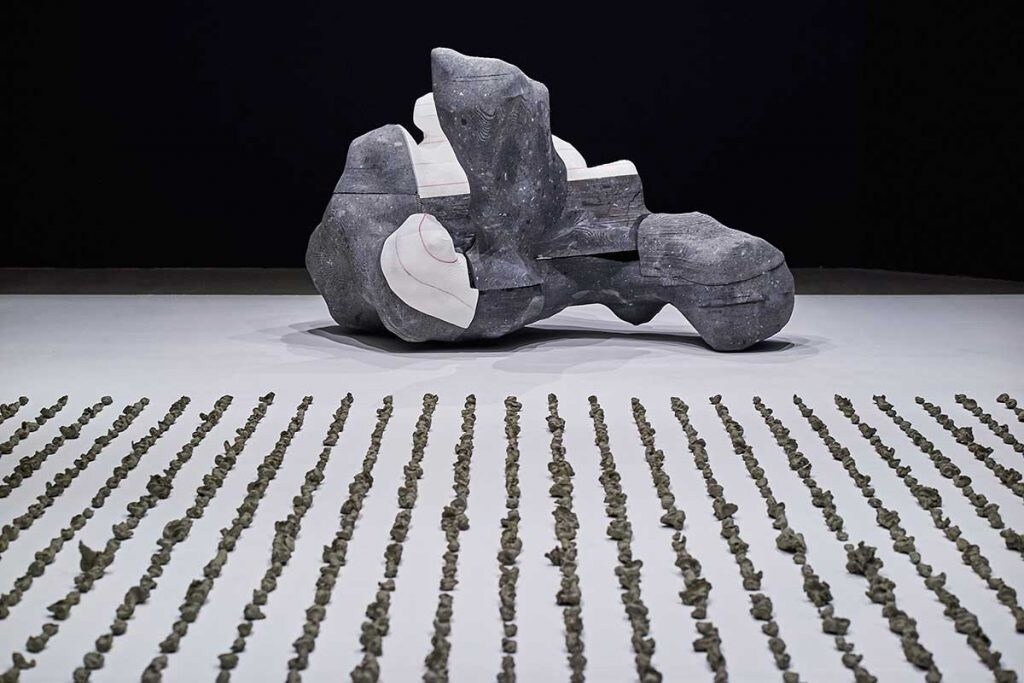 Vue de l’exposition Migrations, Musée d’art de Joliette, 2018.