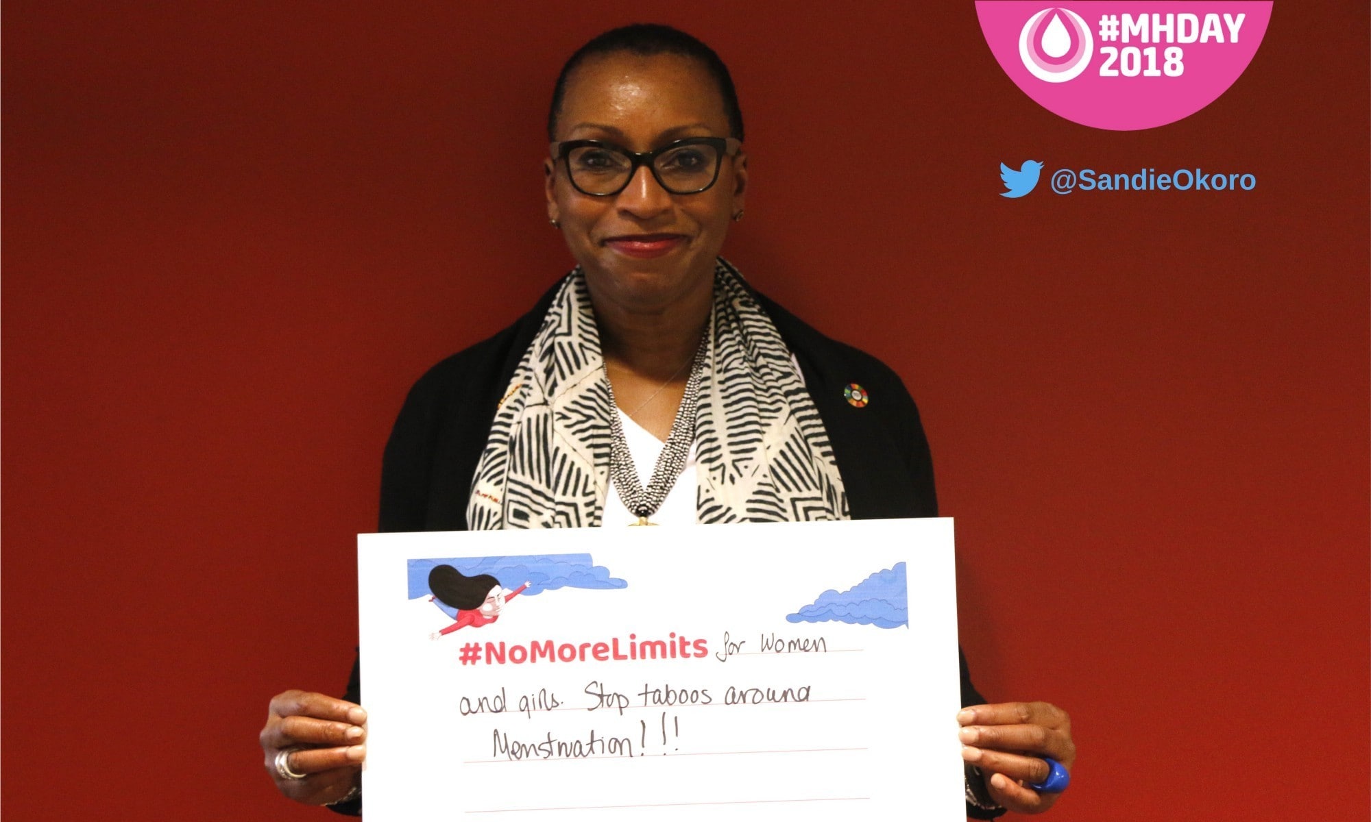 À l’occasion de la Journée mondiale de l’hygiène menstruelle 2018, Sandie Okoro, première vice-présidente et directrice juridique du Groupe de la Banque mondiale, s’associe au mouvement #NoMoreLimits et invite à briser les tabous autour des menstruations.