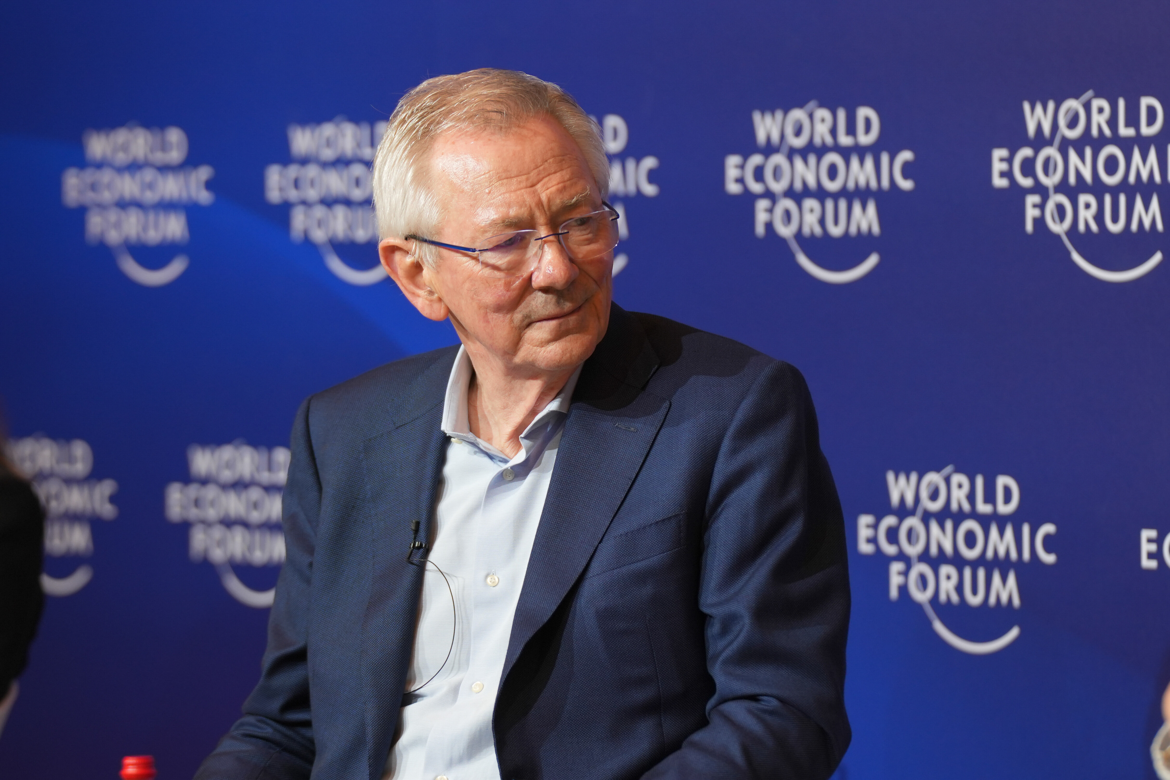 Andrew Steer, Distinguished Professor of Practice, Georgetown University, USA; Jay Lee, Clark Distinguished Professor; Director, Industrial Artificial Intelligence Center, University of Maryland, USA; Marion Laboure, Managing Director and Macro Strategist, Deutsche Bank, France; Maya Hojeij, Business News Anchor, Asharq News, United Arab Emirates; Stacey Vanek Smith, Senior Story Editor, Bloomberg Audio, Bloomberg Media, USA; speaking in What Will Drive Future Growth and What Will Not session at the Annual Meetings of the Global Future Councils and Cybersecurity 2025 in Dubai, United Arab Emirates, 15/10/2025, 17:45 â 18:30, 149 - Madinat Jumeirah Conference Centre. Ignite. Copyright: World Economic Forum / Deepu Das