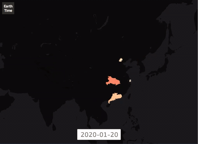 Spread of COVID-19 in China.