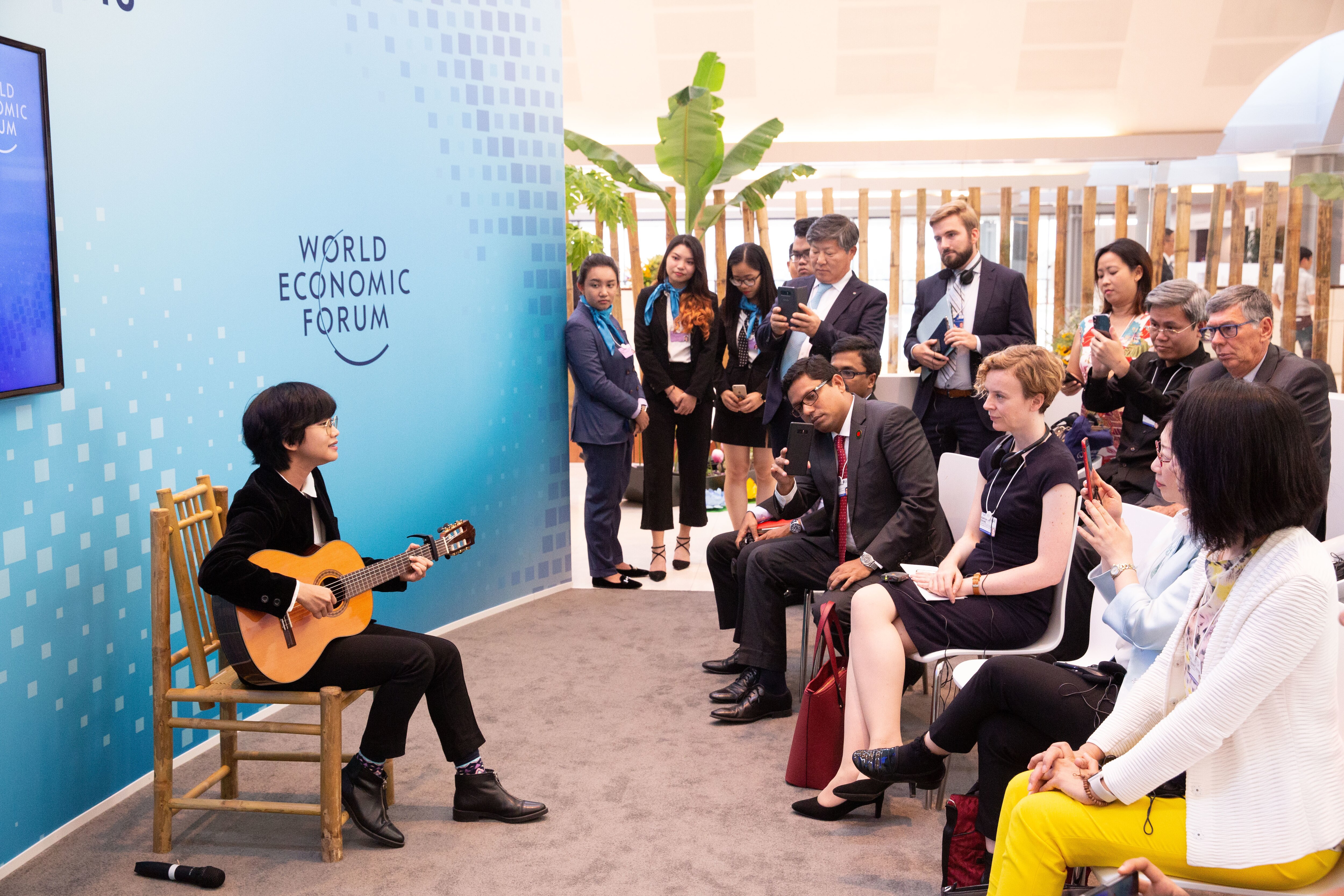 Le Cat Trong Ly, Singer, Viet Nam; Cultural Leader capture during the session: Music: A Mirror of Society? at the World Economic Forum on ASEAN 2018 in Ha Noi, Viet Nam, September 12, 2018.Copyright by World Economic Forum / Hoang Nguyen 