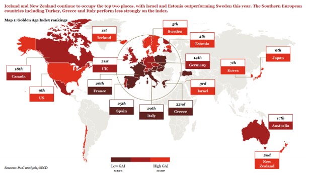 Les perspectives économiques des travailleurs âgés dans 35 pays de l'OCDE.