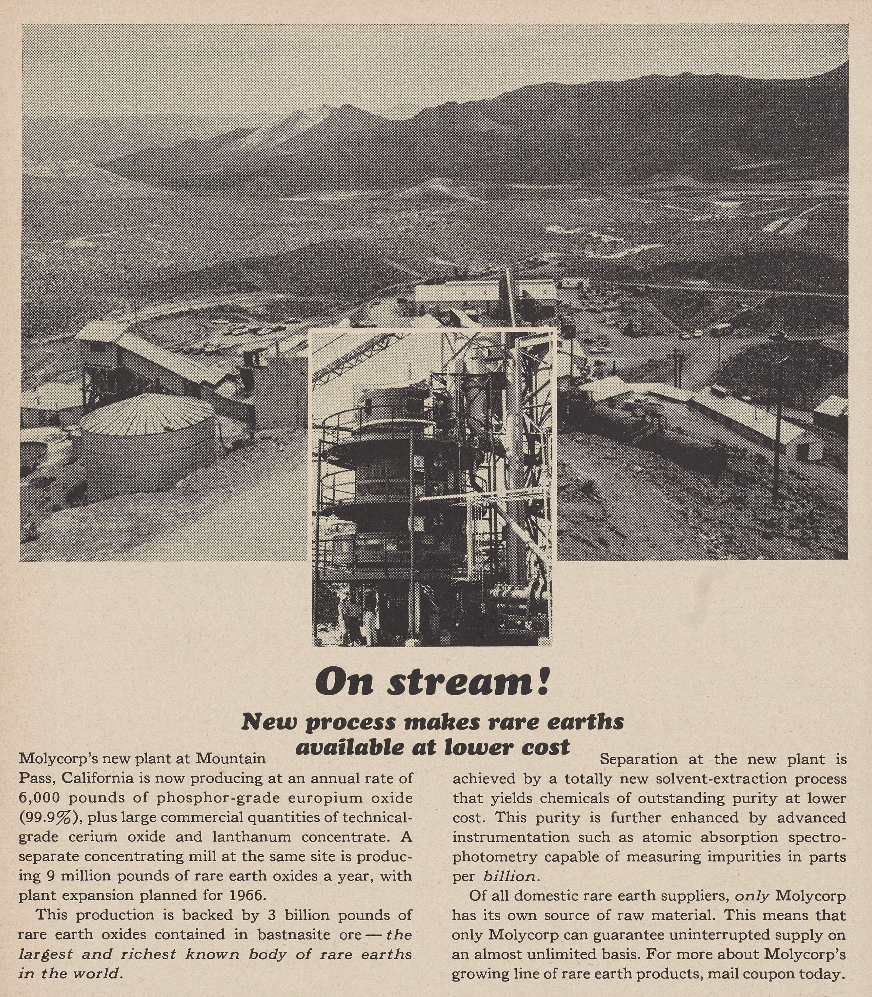An ad from 1965; demand for rare earths was on the rise.