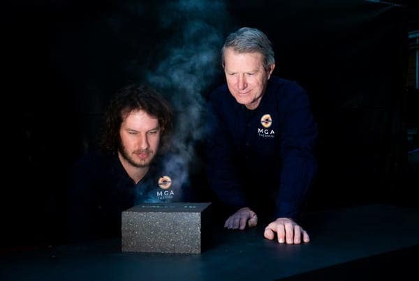 Researchers Alex Post and Erich Kisi. The company is looking to built a pilot manufacturing plant in NSW.