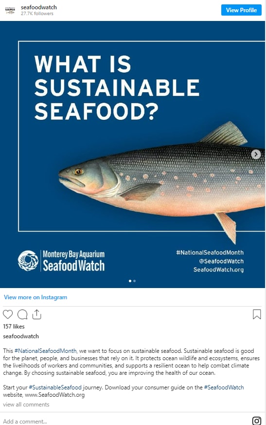 A picture of a fish and the question - what is sustainable seafood?