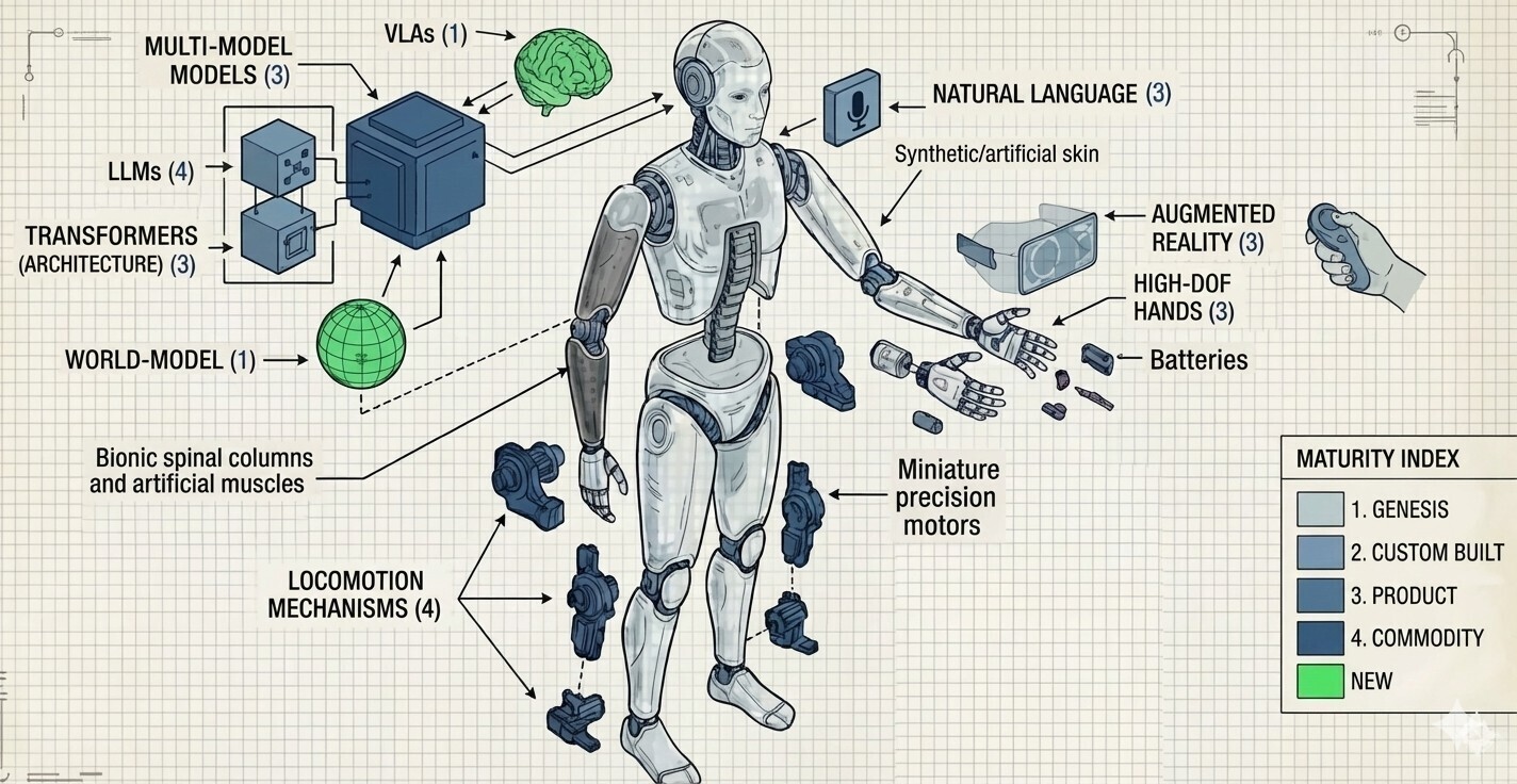 The underlying technologies of robotics and their maturity