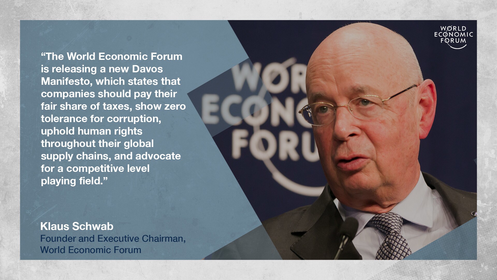 Davos World Economic Forum Klaus Schwab