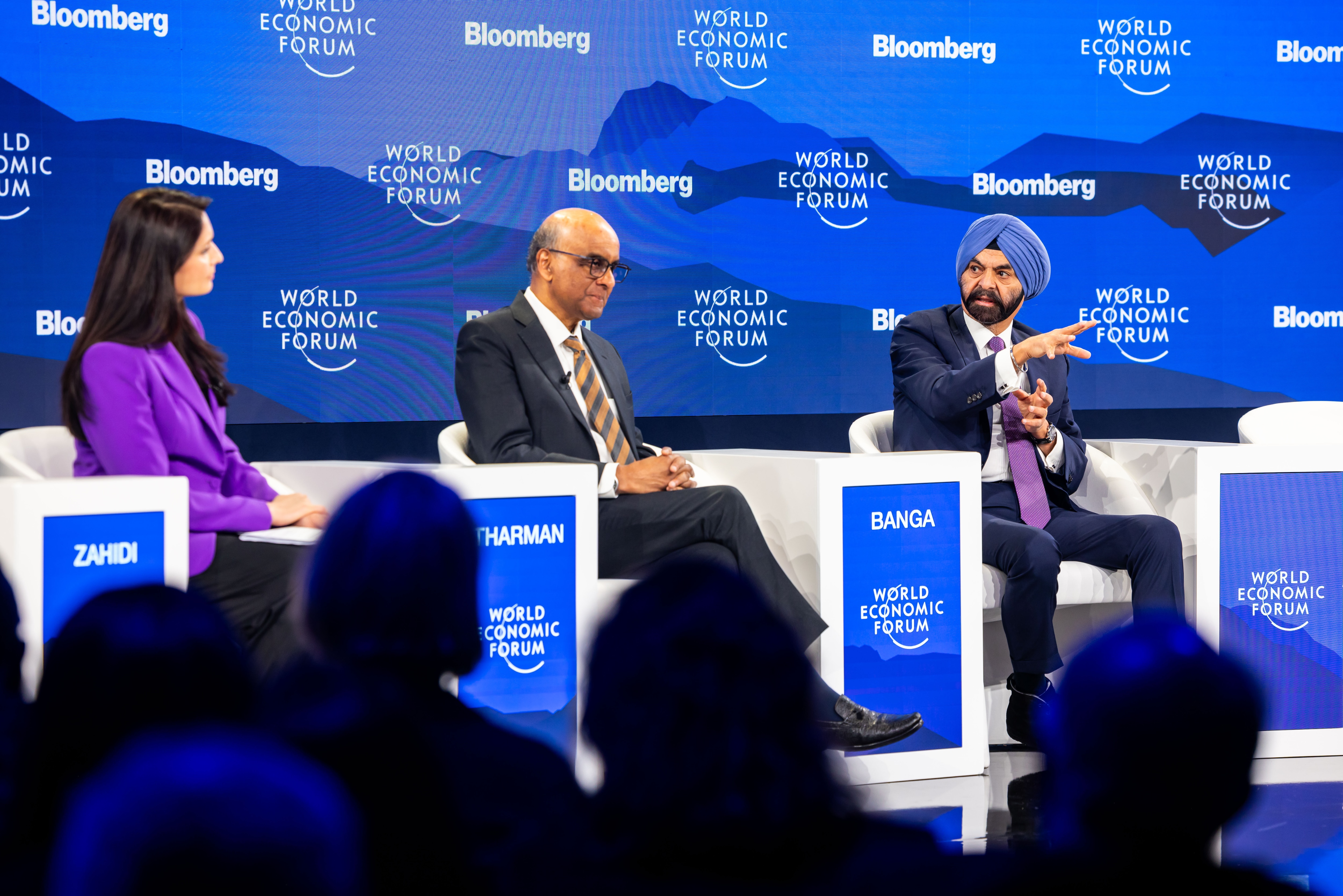 Tharman Shanmugaratnam, President of Singapore, and Ajay S. Banga, President of the World Bank.