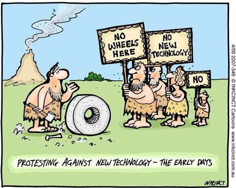 Image result for cartoon Protesting against technology the early years