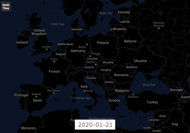 Spread of COVID-19 in Europe.