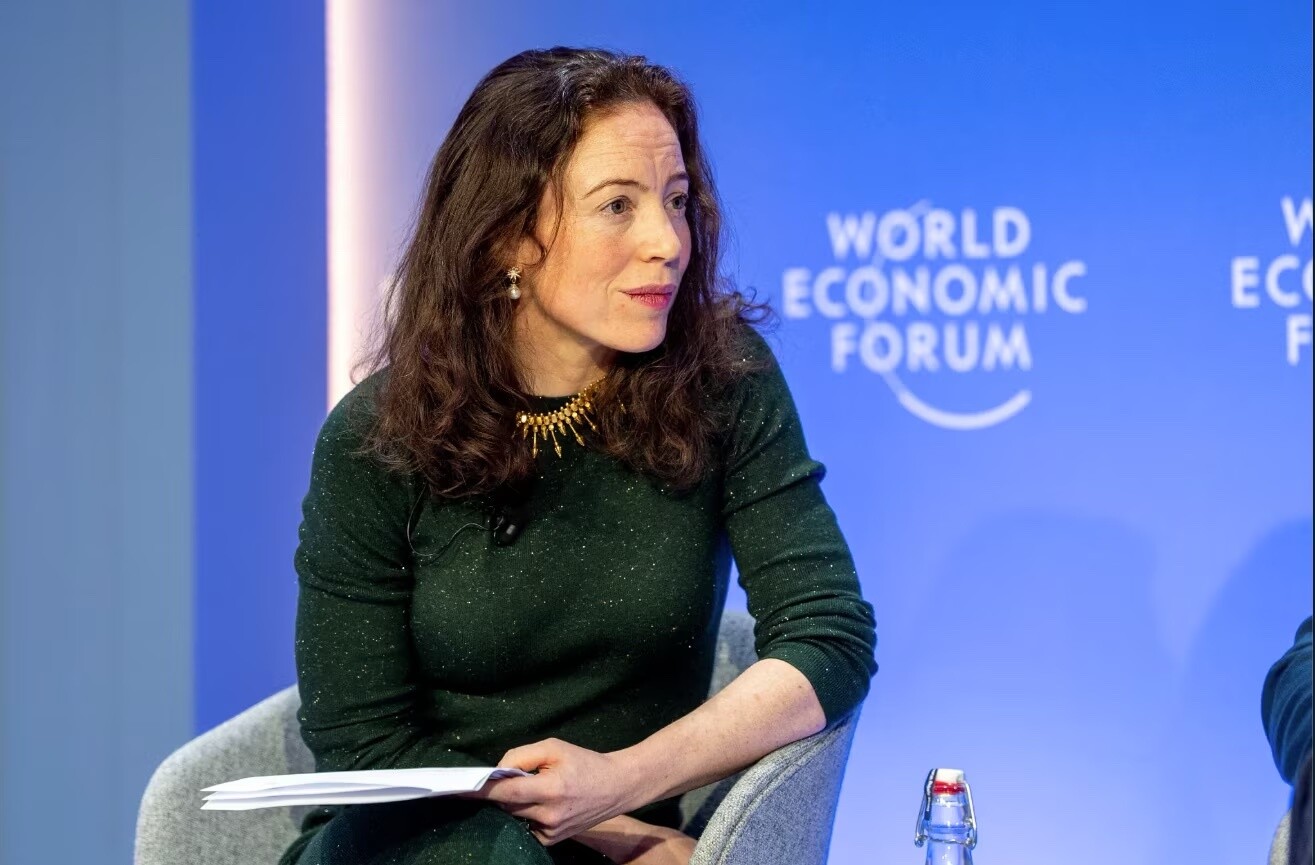 Alice Evans en Davos.