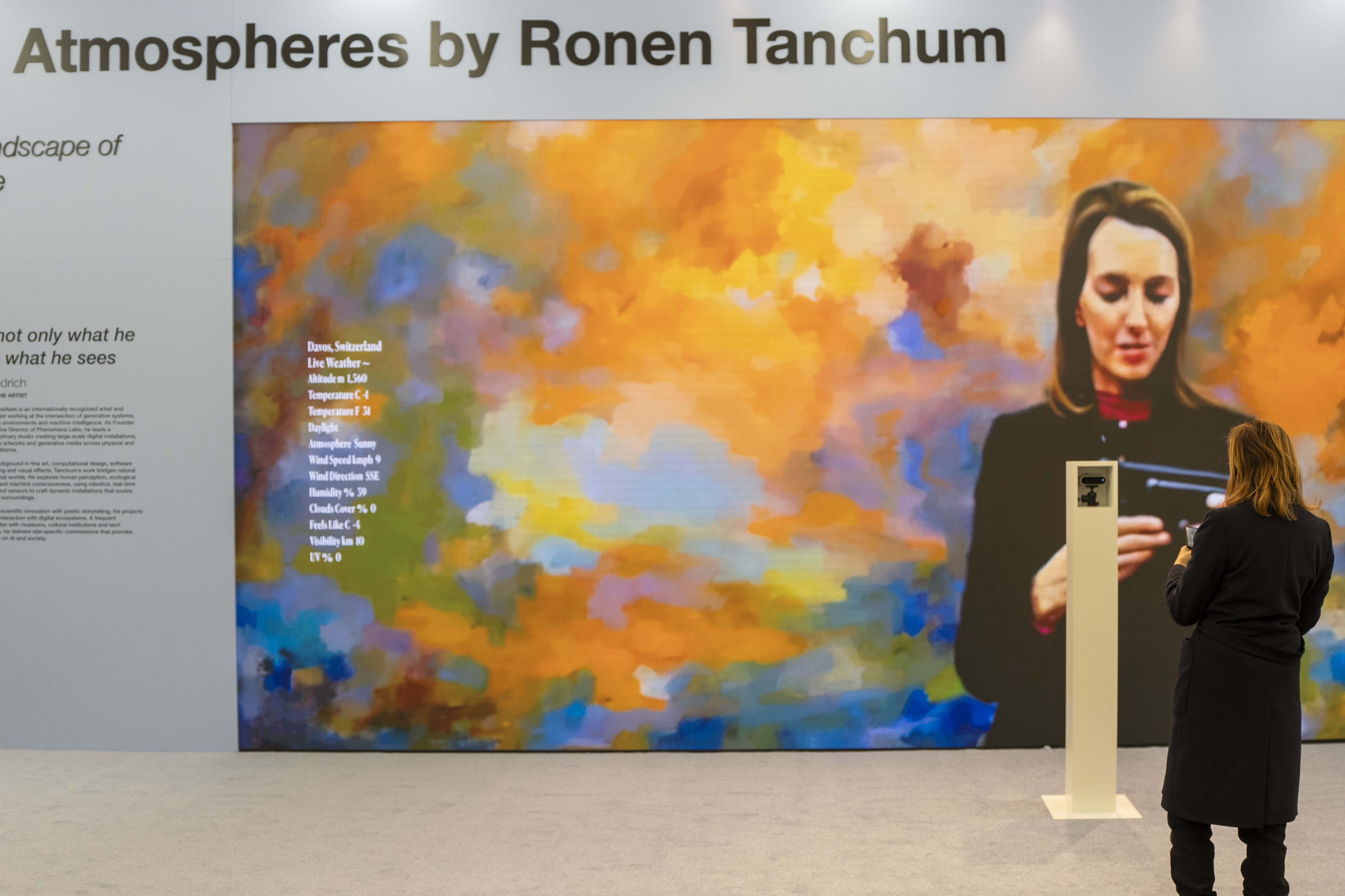 An AI-generated visual installation created by artist and technologist Ronen Tanchum.