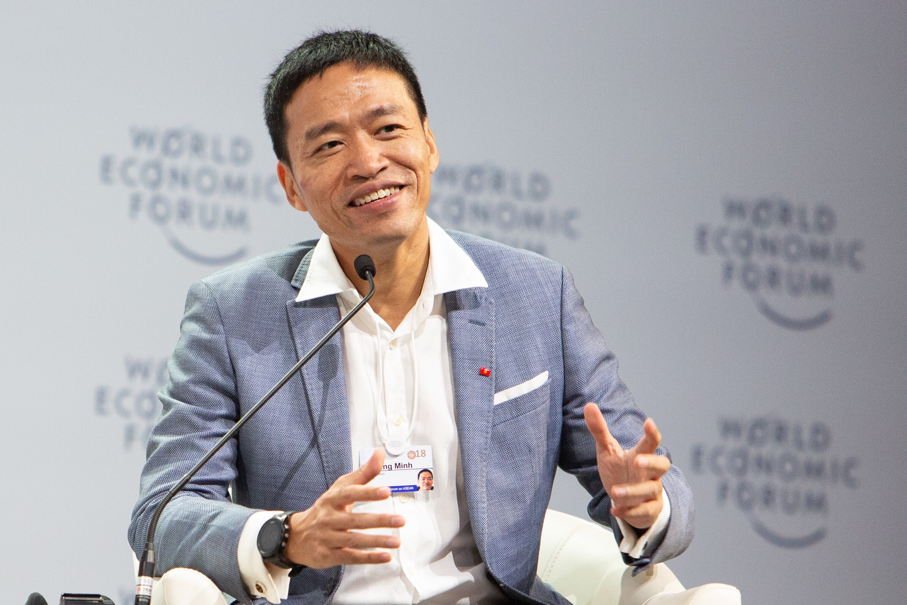 Le Hong Minh, Chiet Executive Officer, VNG Corporation, Viet Nam capture during the session: Open Forum: ASEAN 4.0 for All? at the World Economic Forum on ASEAN 2018 in Ha Noi, Viet Nam, September 11, 2018.Copyright by World Economic Forum / Sikarin Thanachaiary  