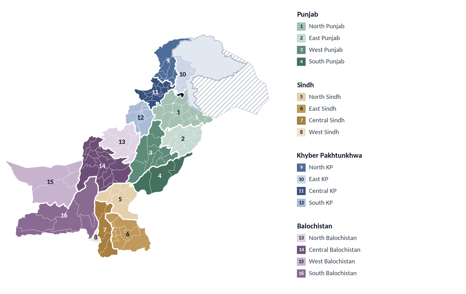 What an administrative map would look like with 16 provincial divisions