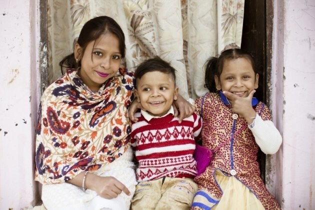Radha et ses enfants, Siddharth et Sia Singh