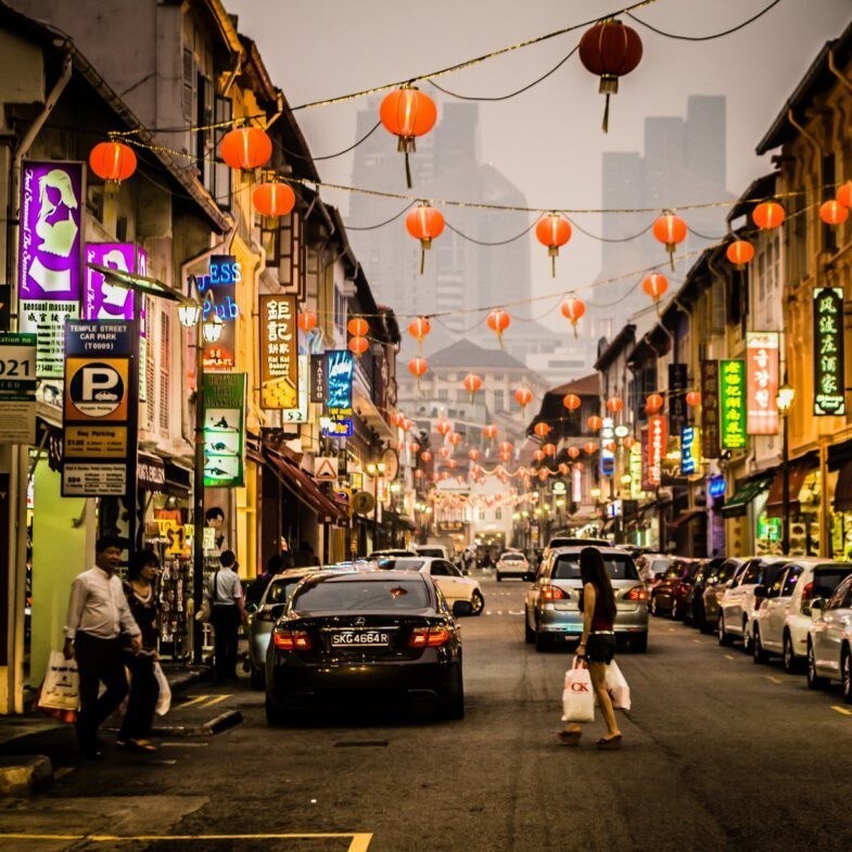 Une rue de Singapour.