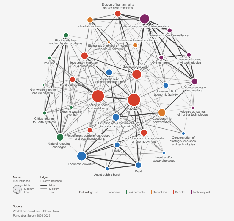 Global risks landscape: An interconnections map