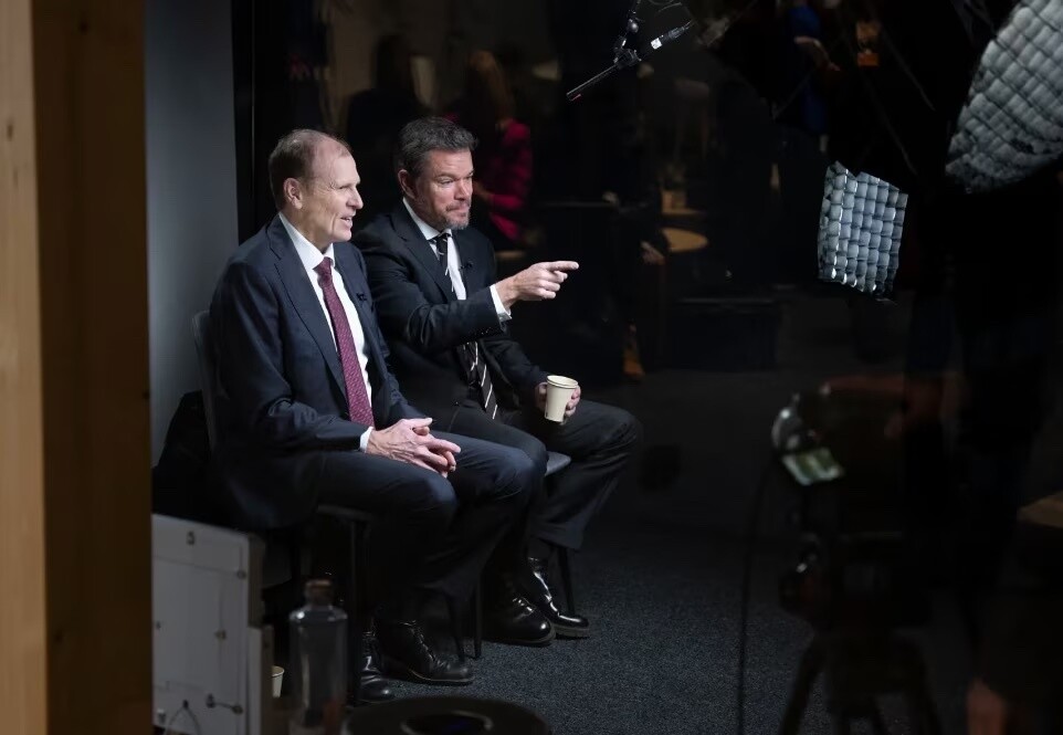 Matt Damon and Gary White en Davos 2026.