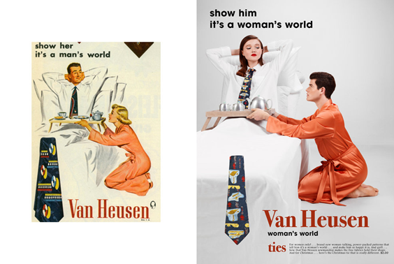 This photographer reversed the genders in 'Mad Men' era ads