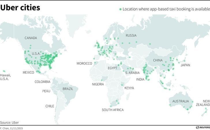  Uber cities worldwide